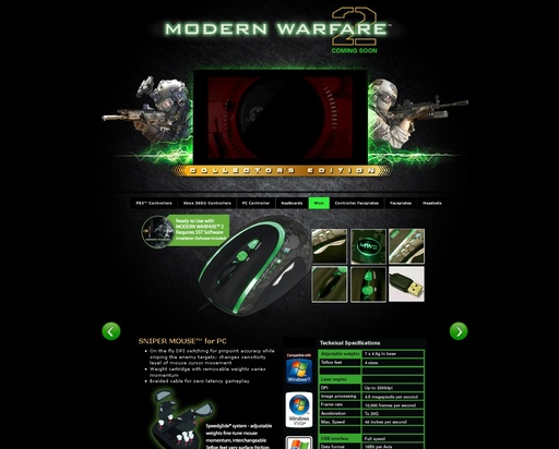 Modern Warfare 2 - Снаряжение геймера MW2 от Mad Catz